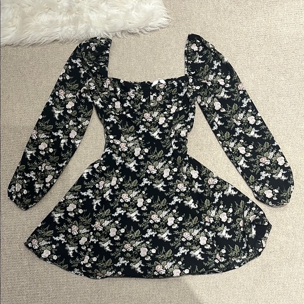 OAK+FORT Floral Long Sleeve Dress